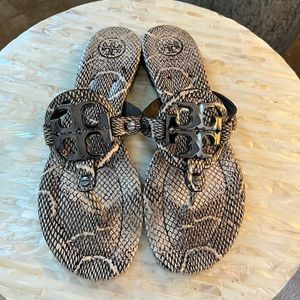 Tory Burch Snake Skin Sandals